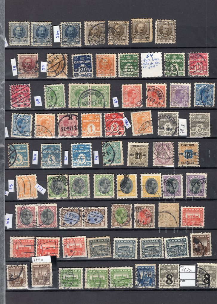Denmark 1854/1986 - Large collection of Danish Stamps - very high Catalogue Value - Danish AFA - 3 to 864 #3.2