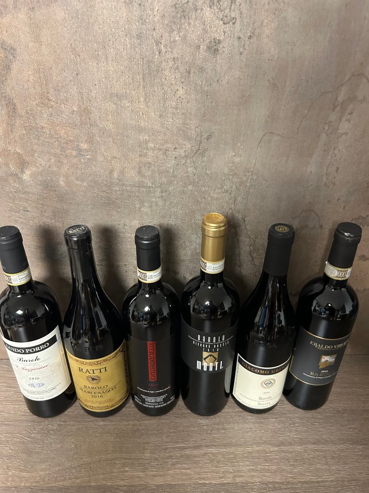 2016 Guido Porro, Ratti, Enzo Boglietti, Monti; Giacomo Grimaldi & Eraldo Viberti - Barolo DOCG - 6 Pullot (0.7 L) #2.1