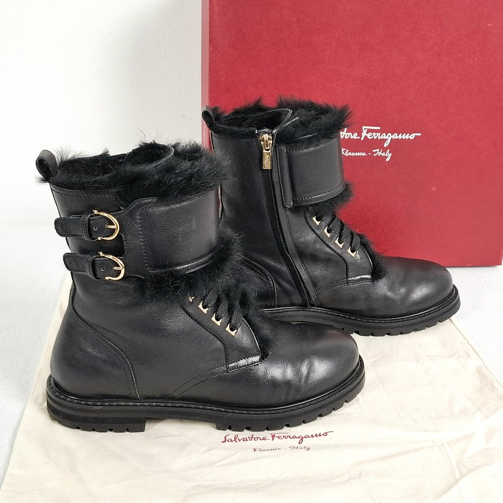 Salvatore Ferragamo - Stivali stringati - Misura: EU 39.5 #1.0