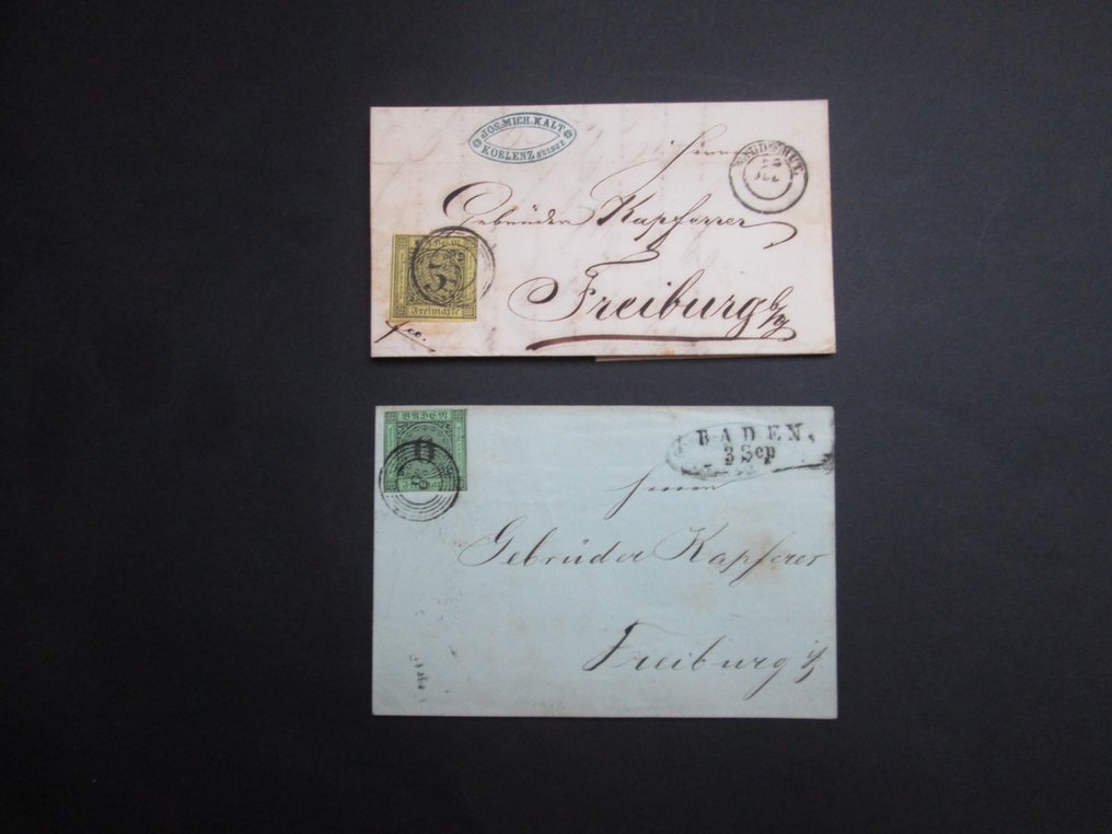 Baden - 3 Kreuzer i 6 Kreuzer Baden Altdeutsland na list #1.0