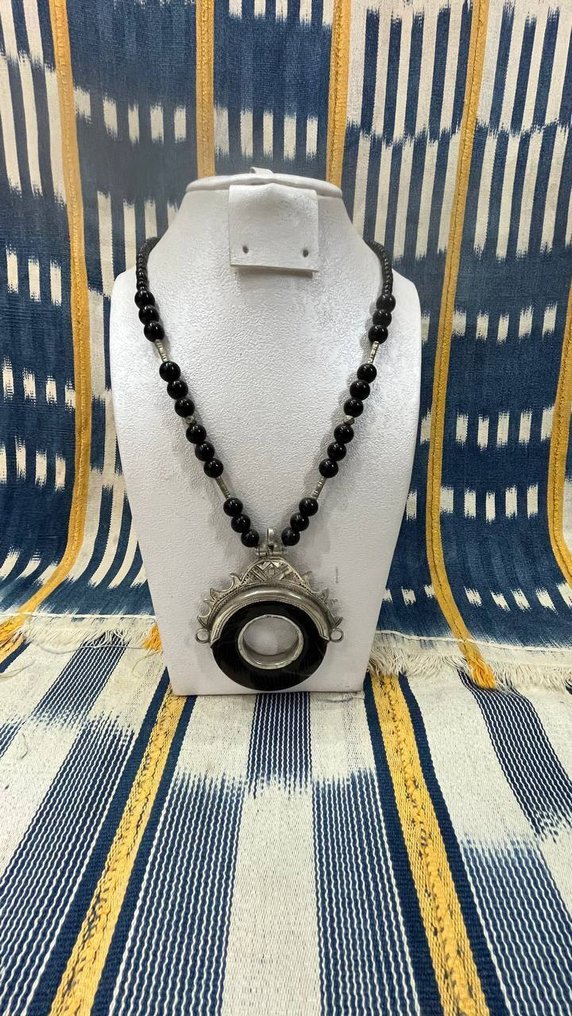 Argint, Onyx - Colier - Bijuterii etnice amazigh #1.0