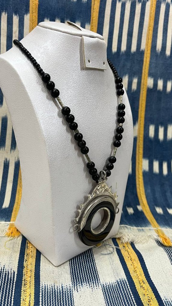Argint, Onyx - Colier - Bijuterii etnice amazigh #2.1