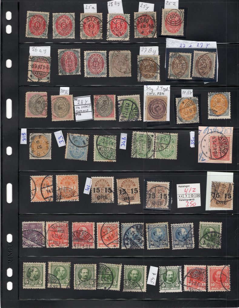 Denmark 1854/1986 - Large collection of Danish Stamps - very high Catalogue Value - Danish AFA - 3 to 864 #1.0
