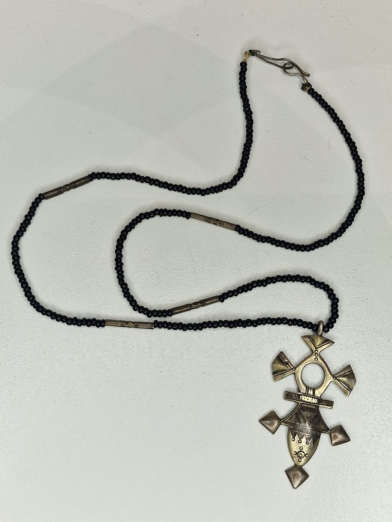 传统图阿雷格银饰护身符 - 阿加德斯十字（图阿雷格） - Tuareg - 尼日尔  (没有保留价) #4.3