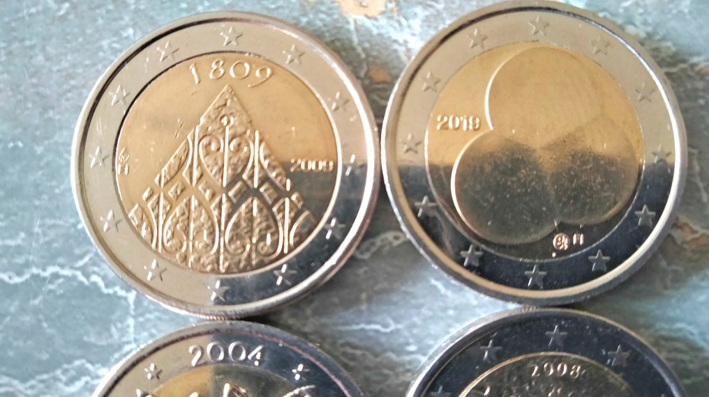 Finland. 2 Euro 2004/2019 (incl. 2 euro "Enlargement of the EU") (4 pièces) (Zonder minimumprijs) #1.0