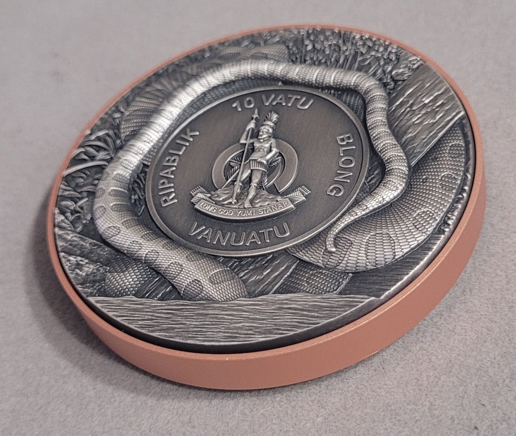Βανουάτου. 10 Vatu 2025 Double Silver Giant Anaconda, 155 grams copper/ Silver coin  (χωρίς τιμή ασφαλείας) #3.2