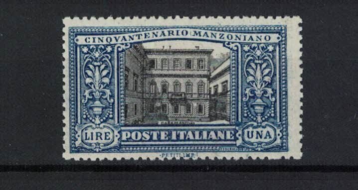 Olasz Királyság - 1923-ban Manzoni halálának ötvenedik évfordulója, sorozat 5 értékkel. - sassone S28 #1.0