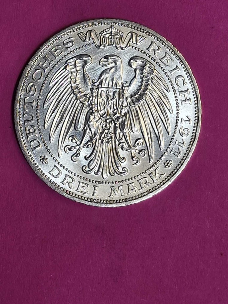 Duitsland, keizerrijk 3 Mark 1911 (Zonder minimumprijs) #1.0