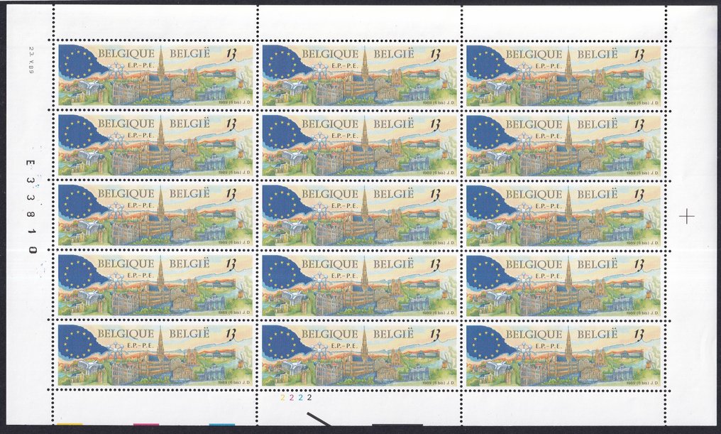 Bélgica - Lote de 4 folhas, 1 folha grande com 30 selos Lucky Luke (quadrinhos, BD) e 3 folhinhas pequenas. #3.2