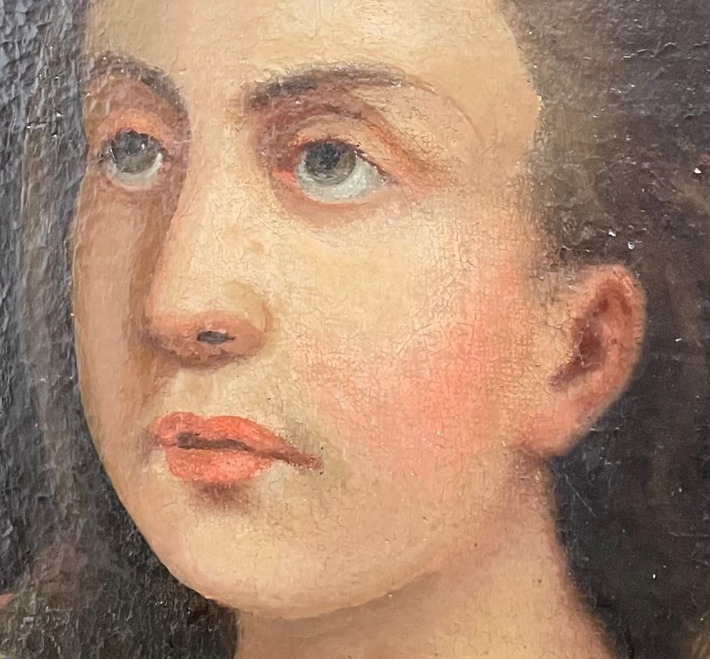 欧洲学校 (XVIII) - Heiliger mit Feder und Buch - NO RESERVE #1.0