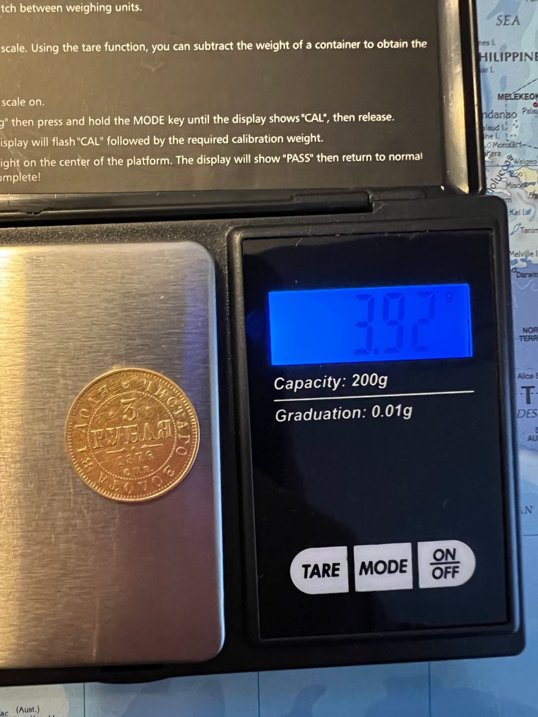 Ρωσία. Alexander II. 3 Rouble 1876 #2.1