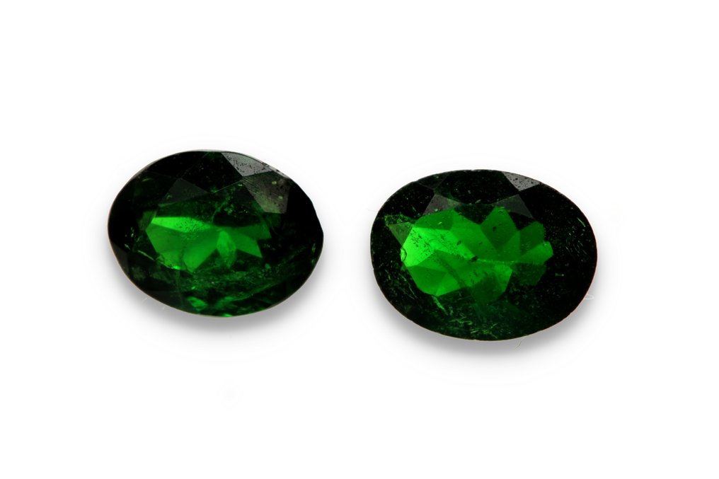 Ingen mindstepris - 2 pcs Grøn Tsavorit - 1.82 ct - Instituto Gemólogico Español (IGE) #1.0