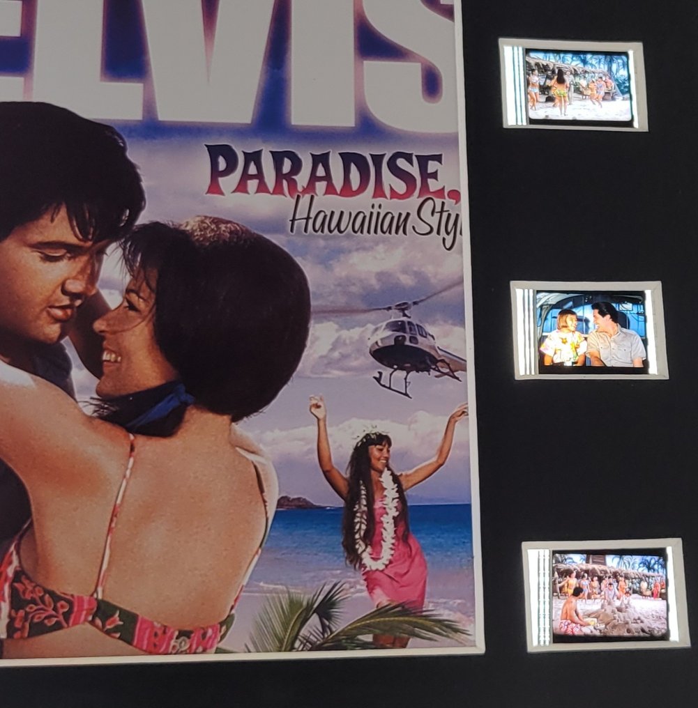 猫王 - 埃维斯·普里斯利, Paradise Hawaiian Style - 电影胶片，已装裱，附带鉴定证书 #4.3