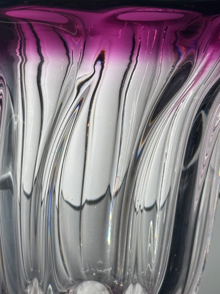 Val Saint Lambert - René Delvenne - 花瓶 - Vatel - 水晶 - 雕刻花瓶,VSL #1.0