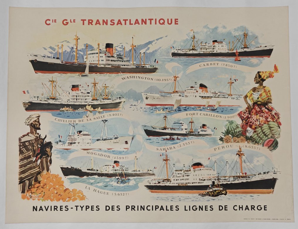 Albert Brenet - Compagnie Générale des Transatlantiques - década de 1950 #1.0
