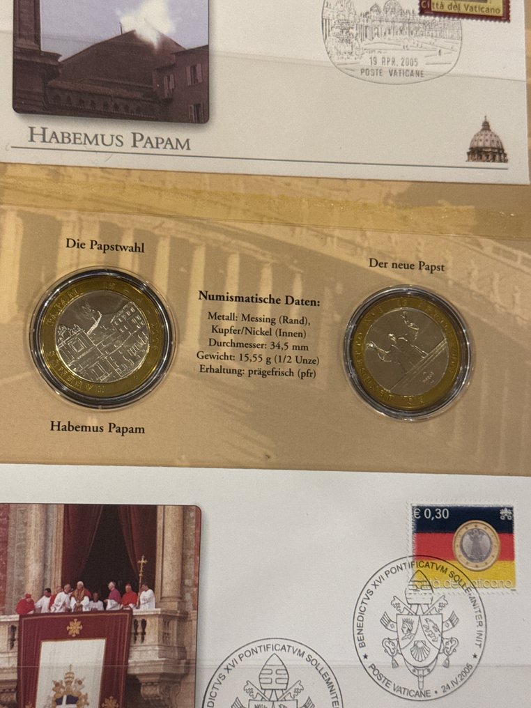 Vatican. Papst johannes Paul II. Set 6 x 1/2 oz (Sans prix de réserve) #3.2