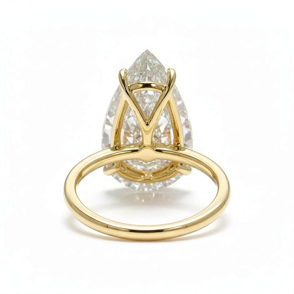 Gyűrű - 14 kt. Sárga arany - 9.00ct. tw. Gyémánt (Laboratóriumban előállított) #1.0