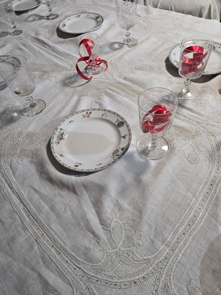 Duk  - 195 cm - 165 cm - Gamle broderier #4.3