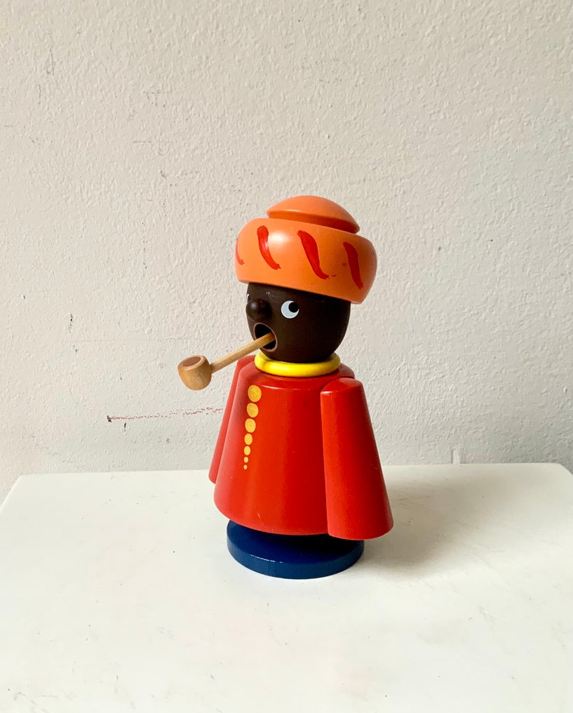 Statuetta di Natale SF Seiffener Volkskunst Dregeno - Mohr - Legno - Erzgebirge #1.0