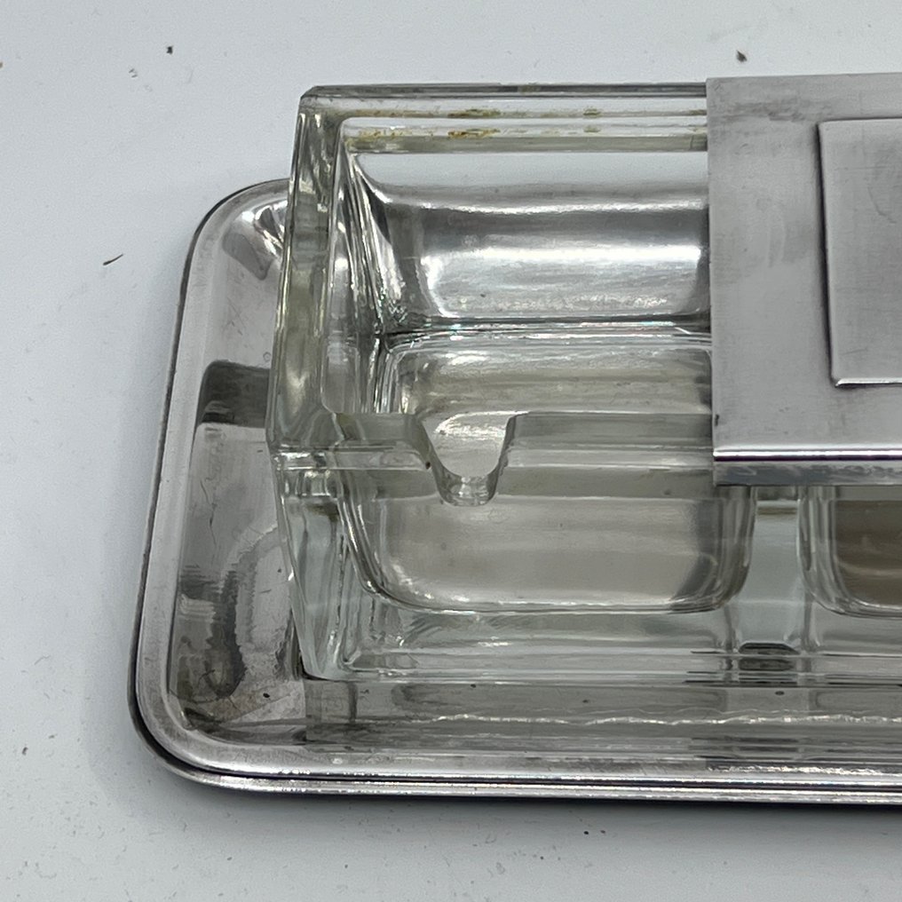 Wellner - DRP - Contenitore per zucchero - art deco - Vetro, Placcato argento - Supporto marmellata in stile Art Deco. #2.1