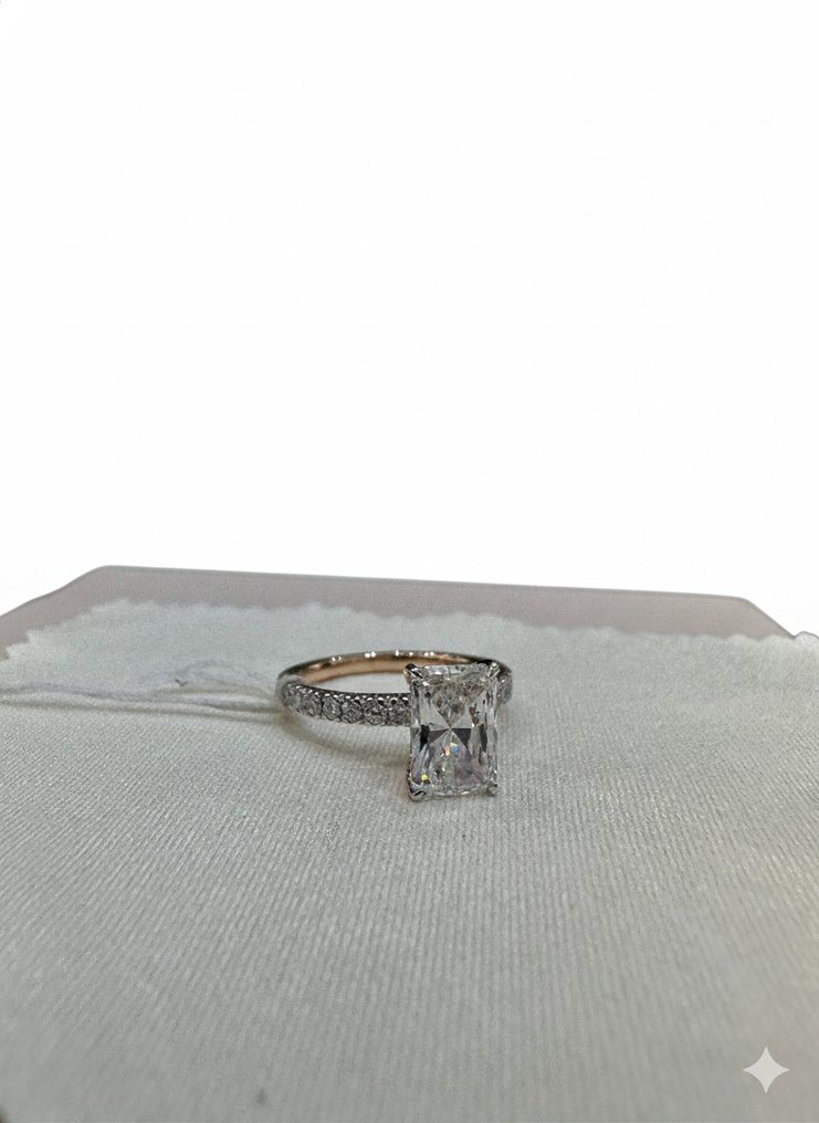 Kihlasormus - 18 kt. Keltakulta - 2.43ct. tw. Timantti (Laboratoriossa kasvatettu) - Timantti - Klassinen kihlasormus #3.2