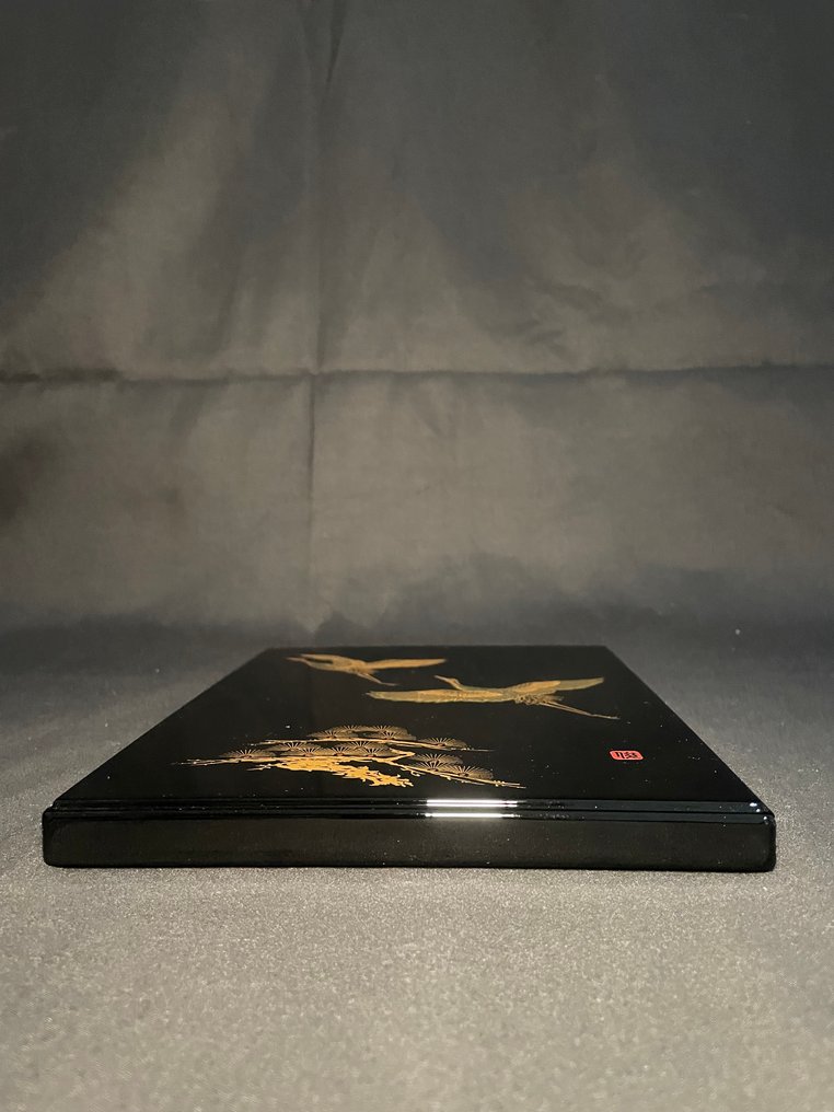 japanese Lacquerware【漆器】 - 盒 - 漆制的文档盒，带有Maki-e技艺 - 漆器，金箔 - Fubako【文箱】金蒔絵 #4.3