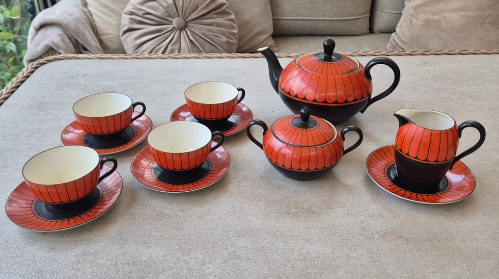 Bernard Bloch - 咖啡及茶水用具 (14) - 陶器, 瓷 - 装饰艺术的服务 #1.0