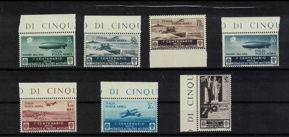 意大利王国 - 1917-34年完整的空邮系列 + 两个单品 - sassone A74-80+A81-82 S1511-S1502 s1-s2 #1.0