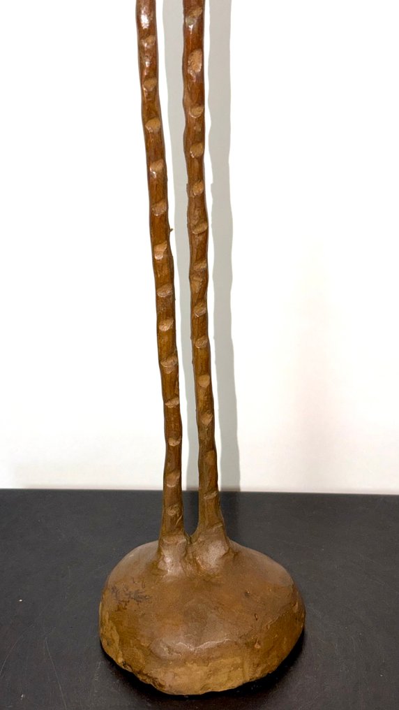 Abdoulaye Derme - Γλυπτό, “La Dame silencieuse” - 81.5 cm - Μπρούντζος #4.3