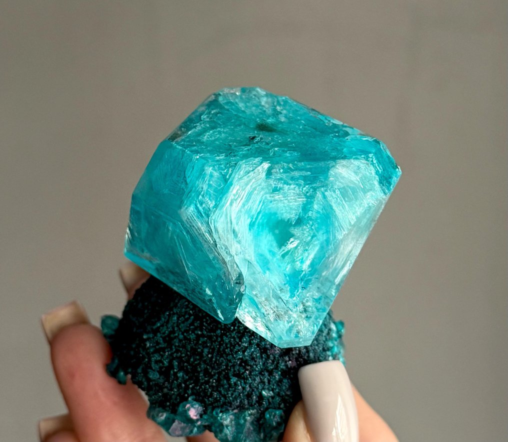 Nessuna riserva! Cristallo unico di acquamarina ALUNITE da 111g su matrice LAB Cluster di cristallo - Altezza: 5.5 cm - Larghezza: 5.2 cm- 111 g #2.1