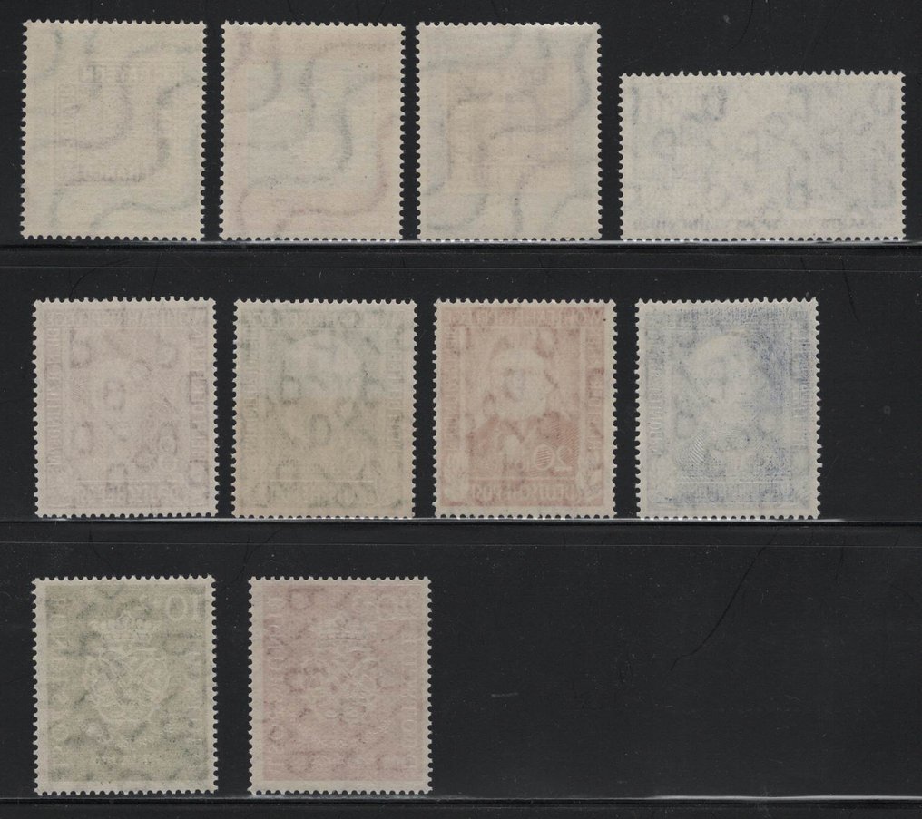 德國 1949/1950 - 年份从“100 Jahre dt. Briefmarke”起全部 - Michel 113-122 #2.1
