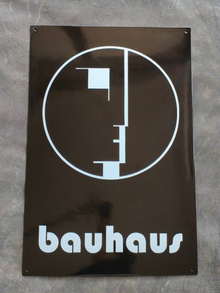 Bauhaus - enamel sign BAUHAUS Emailschild Emaille Schild #1.0