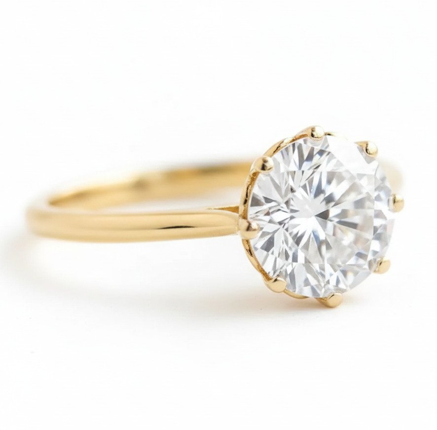 Ring - 14 karaat Geel goud -  4.01ct. tw. Diamant (Lab-grown) #4.3