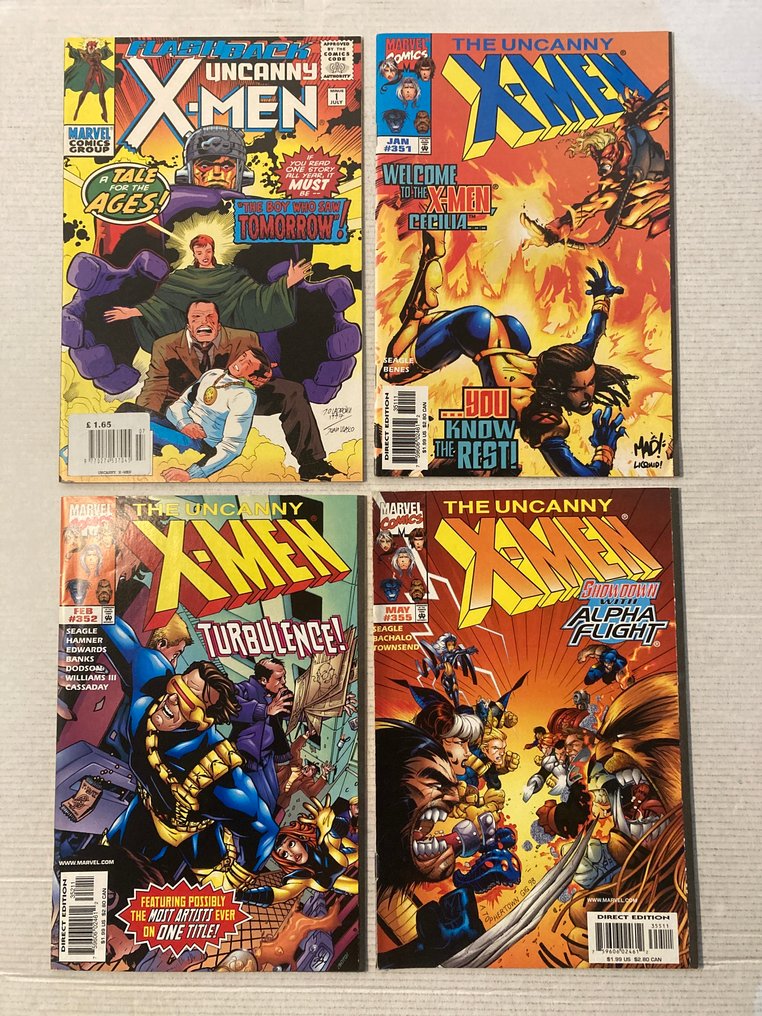 Uncanny X-Men (1963 Series) 24 comics in range # -1, 351 to 461! NO Reserve Price! - Featuring Wolverine, Colossus, Storm, Rogue, Bishop and many more! - 24 Comic collection - Primeira edição - 1997/2005 #1.0