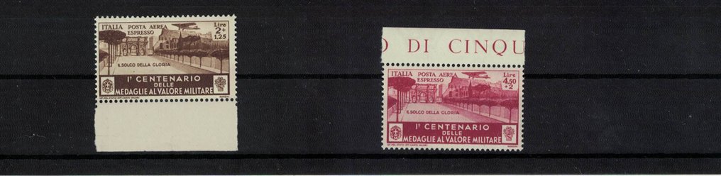 意大利王国 - 1917-34年完整的空邮系列 + 两个单品 - sassone A74-80+A81-82 S1511-S1502 s1-s2 #2.1