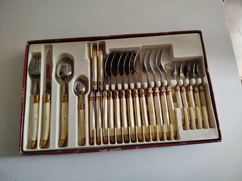 Laguiole Production - Servizio di posate (24) - acciaio inossidabile, ottone - 6 persone #1.0