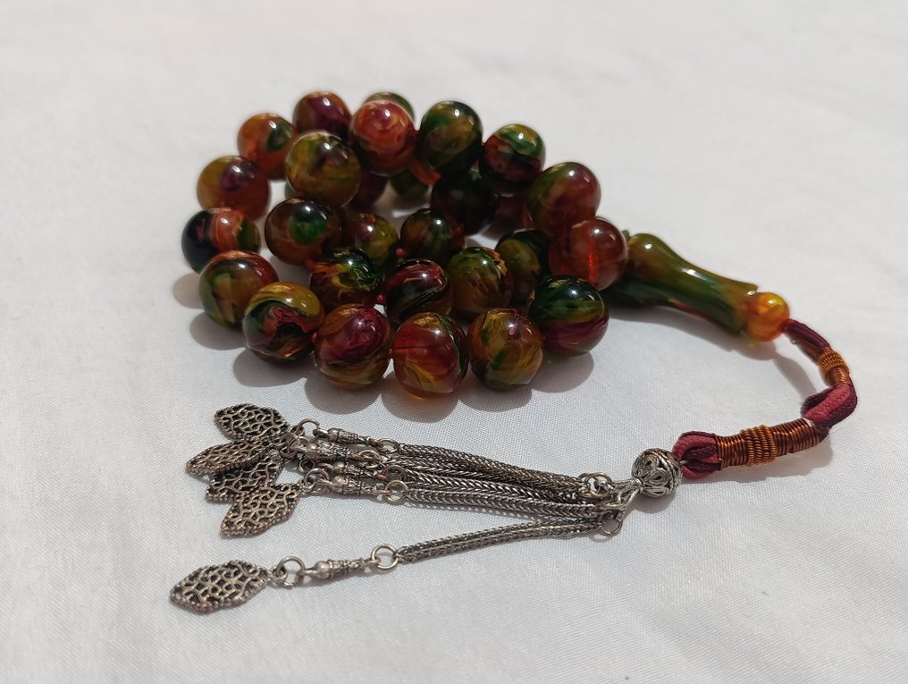  Ροζάριο - Κεχριμπάρι - 1970-1980 - Σπάνια Κομποσκοίνια Προσευχής  #3.2