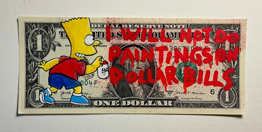 Lex (1979) - Bart Simpson  “ I won't do it “ Dollar Bill #1.0