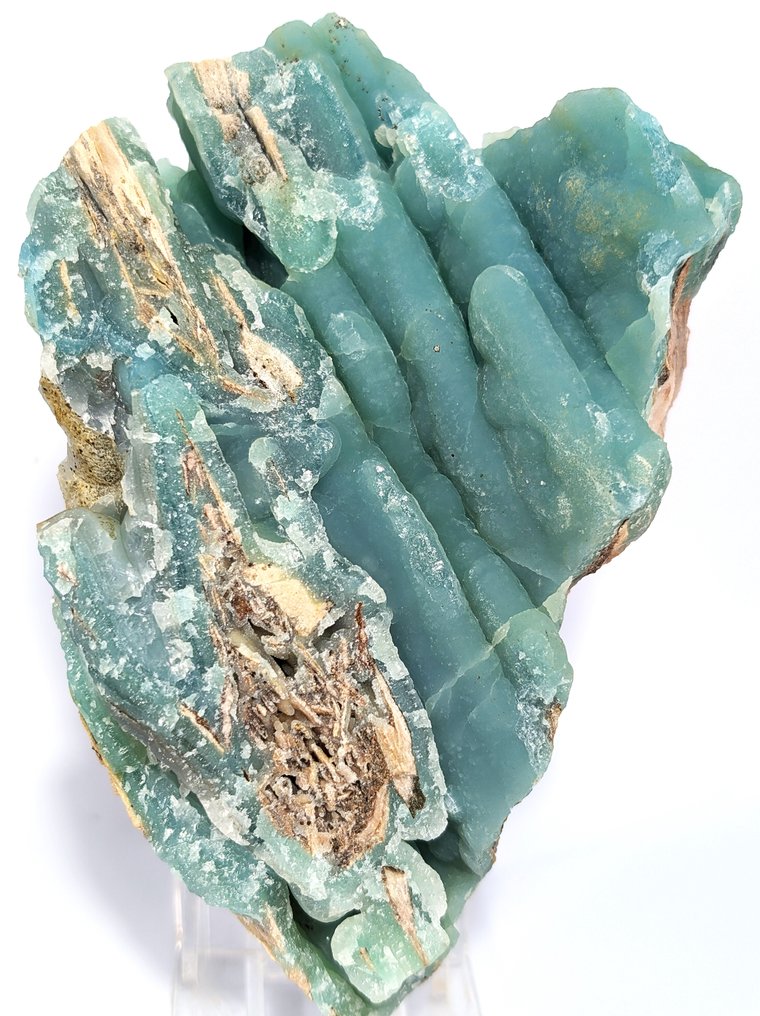 奢华的史密森石，蓝绿色电光，来自希腊，尺寸为12.5 x 8.8 x 3.5厘米。- 543 g #2.1