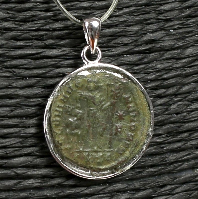 Modern Silver Pingente com moeda de Valentiniano I  (Sem preço de reserva) #3.2
