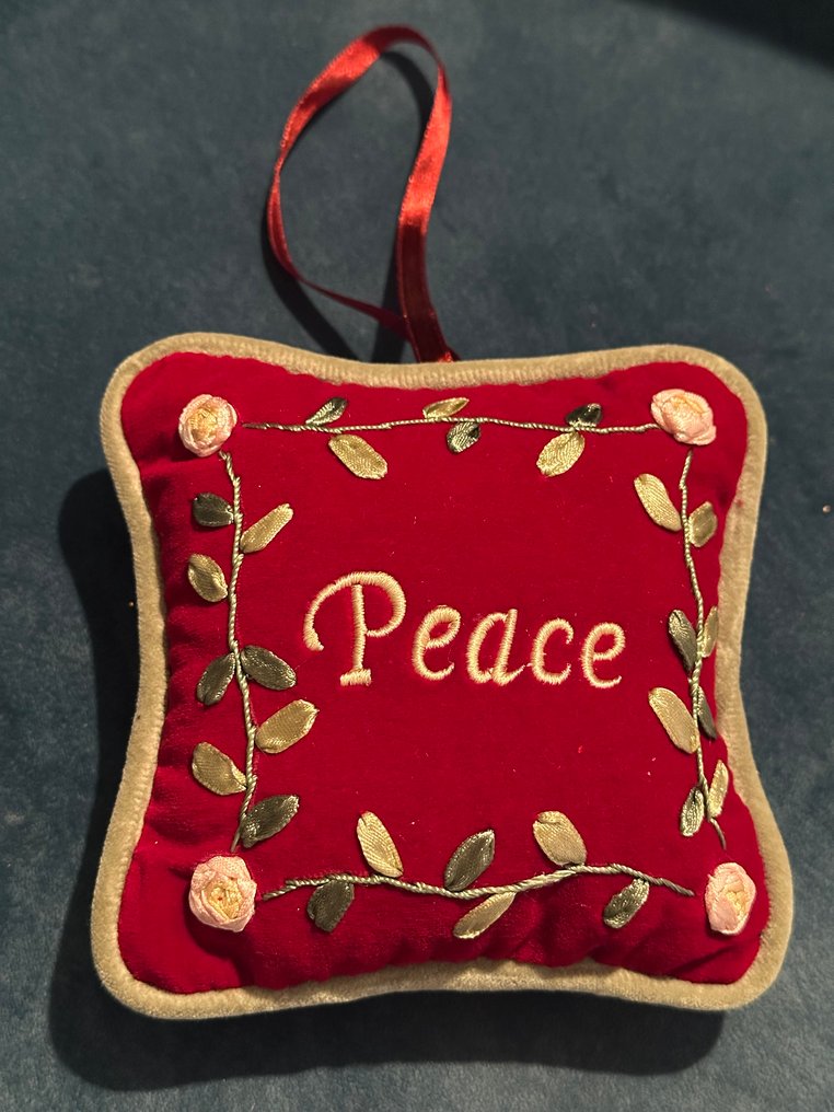 聖誕裝飾品 (8) - 两个天使音乐家，两个球和四个松树的表亲 - 絲絨, 塑料 #2.1