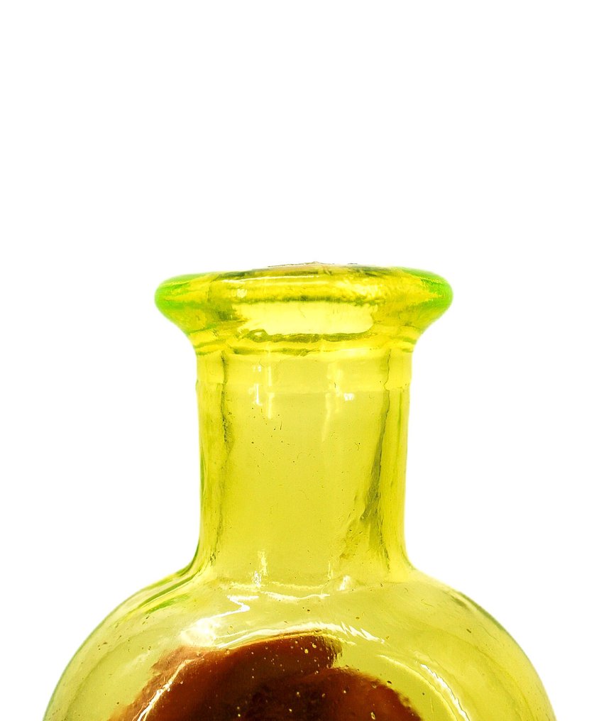 Flacon d'apothicaire XlX ème en verre uranifère - Kosmetiikkapullo - Uraanilasi #4.3