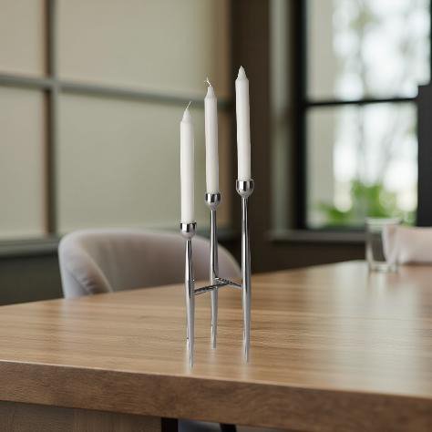 Spring  Copenhagen - Tonn-P - Lysestage Apollo - Spejlpoleret stål #3.2