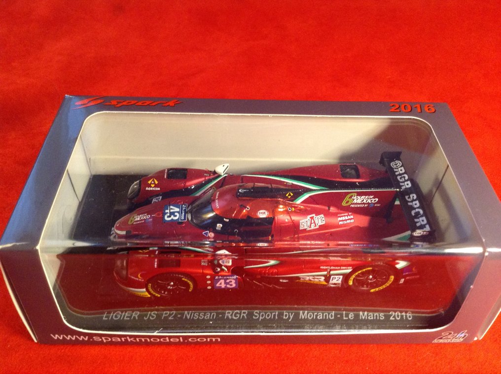 Spark 1:43 - Modellino di auto da corsa - ref. #S5125 Ligier JS P2 - Nissan RGR Sport LMP2 15° Le Mans 2016 #43 Ricardo Gonzalez/Bruno - excellent quality - limited edition - hard to find today #1.0