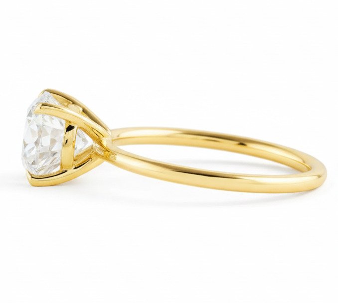 Sormus - 14 kt. Keltakulta - 2.51ct. tw. Timantti (Laboratoriossa kasvatettu) #3.2