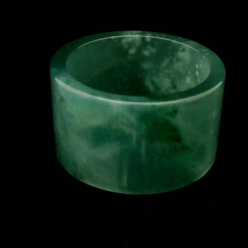 Jad - Inel din jad natural - Certificat NGTC (Certificat acceptat de Catawiki) - Inel statement #2.1