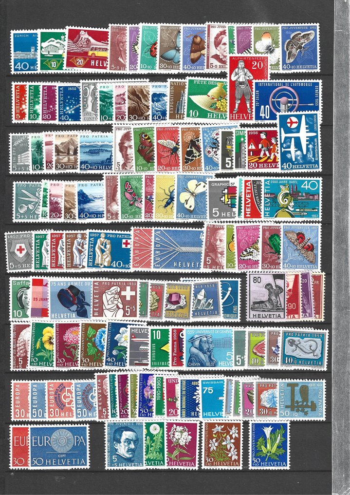 Switzerland 1946/1960 - Switzerland stamp collection, new and complete, from 1960 onwards. - Unificato #2.1