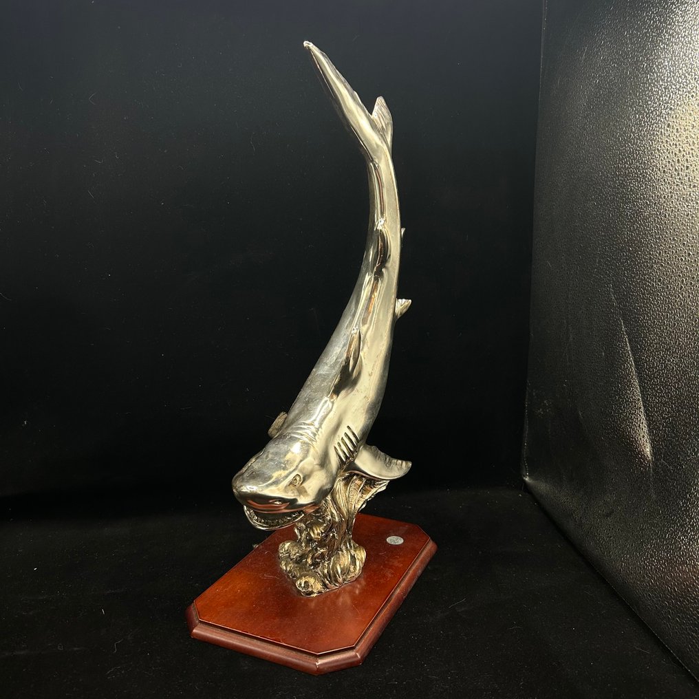 Santini - Figure - Squalo - Resin, Silverplated, Wood #2.1