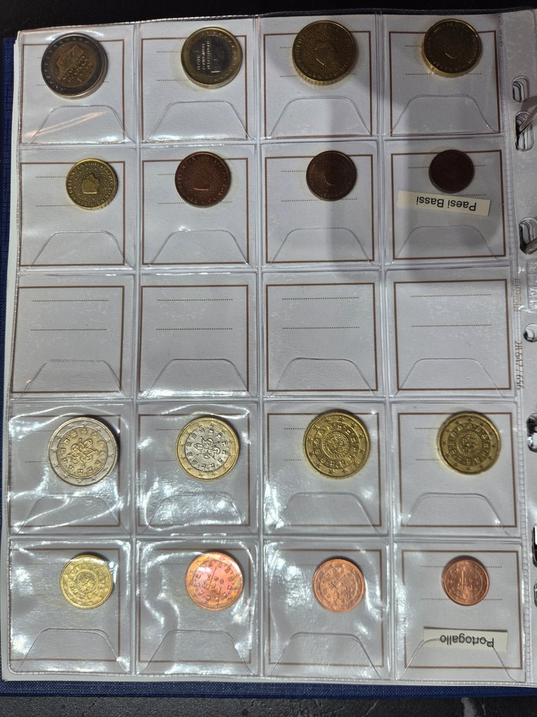 意大利, 德国, 斯洛文尼亚, 希腊, 马耳他, 卢森堡, 拉脱维亚, 立陶宛, 葡萄牙, 芬兰, 圣玛利诺, 西班牙, 法国, 奥地利, 荷兰. Lotto 120 monete incluse 2 x 500 + 1000 Lire in argento (没有保留价) #4.3