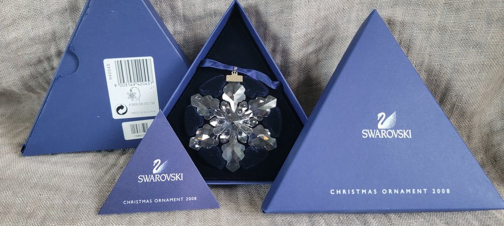 Swarovski - Statuetta - Christmas Ornament - Annual Edition 2008 - 942045 - Box + Certificate - Cristallo #2.1